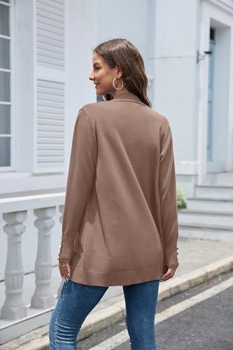 Image of VIISHOW Women Cardigan Sweater Lightweight Open Front Long Sleeve Soft Fine Knit Casual Trendy Kimono Cardigans with Pockets