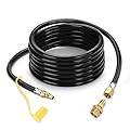 WADEO 17 FT Propane Quick Connect Hose for RV to Gas Grill, 1/4" RV Quick Connect Propane Hose for 1 LB Throwaway Bottle or Connects 1 LB Portable Appliance to RV 1/4" Female Quick Disconnect
