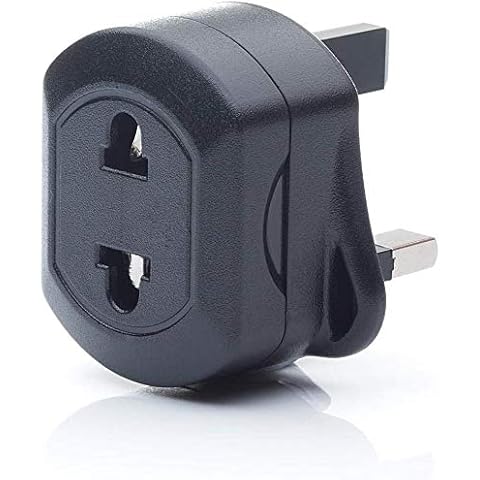 ZXFD UK 2 Pin To 3 Pin Adaptor Plug Socket Converter for Shaver/Toothbrush With Fitted 5A White, (3) Cover