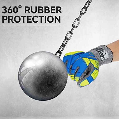 Graloky Level 7 Cut Resistant Gloves, Safety Work Gloves For Men Women, Impact Gloves With Tpr Protection, Ansi Level A7 Protection, Touch Screen Mechanic Work Glove For Construction Gardening Kitchen #TOP4