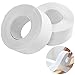Cinta Impermeable, Cinta de Calafateo, Cinta de Sellado de 38 Mm * 3,2 m, Cinta de Sellado a Prueba de Humedad y Moho, Cinta de Sellado, Para Baño, Cocina, Inodoro, Esquina (2 Piezas, Blanco)