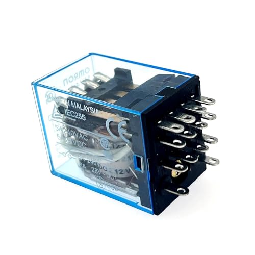 JZK MY4J DC 12V Coil DPDT 14 PIN Electromagnetic Power Relay, IEC255 3A150VAC, 5A 240V AC, 5A 28V DC, 14 Pins 14pin Electromagnetic Coil Relay Module