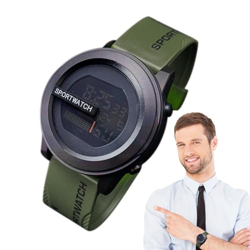 Orologio digitale da ultra sottile e grandangolare impermeabile alla moda sportivo multifunzione luminoso per uomini ragazzi uomo