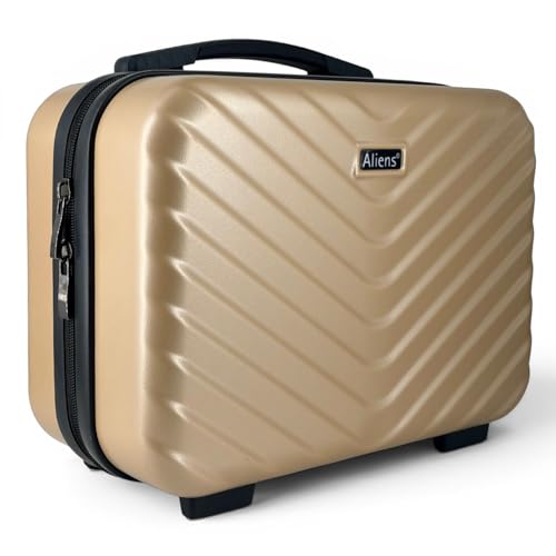 Image of Aliensware ABS Hard Shell Vanity Bag, Makeup Cosmetic Case Suitcase Organizer Box for Skincare, Jewellery, Clothes,Lipsticks,Nail Polishes, Perfume & Beauty Storage,Travel Luggage for Women-Aliens-1