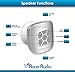 Shower Speaker Bluetooth Waterproof with Suction Cup - 10 Hours Playtime/Built-in Mic (Silver)