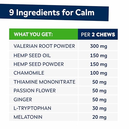 STRELLALAB Vet Formulated Hemp Calming Chews for Dogs – Anxiety Relief Calming Treats – Advanced Melatonin Pet Calm – Natural Sleep Aid & Stress, Separation Anxiety Relief – 120 Treats – Bacon STRELLALAB Vet Formulated Hemp Calming Chews for Dogs – Anxiety Relief Calming Treats – Advanced Melatonin Pet Calm – Natural Sleep Aid & Stress, Separation Anxiety Relief – 120 Treats – Bacon