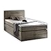 Produktbild Stella Trading HAWAII 2 Boxspringbett 140x200 mit Bettkasten, Schlamm - Bequemes Bett mit 7-Zonen-Federkern Matratze H2-H3 & Komfortschaum Topper - 141 x 107 x 209 cm (B/H/T)