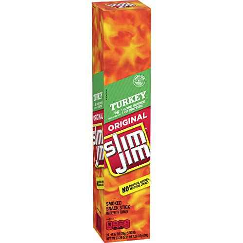 Slim Jim Turkey, Original, 24 Count per pack, 23.28 Oz