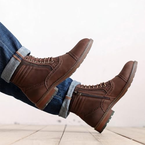 Image of Arkbird Mens Chelsea Boots, Stylish and Comfort Leather Chukka Ankle Boots with Zipper