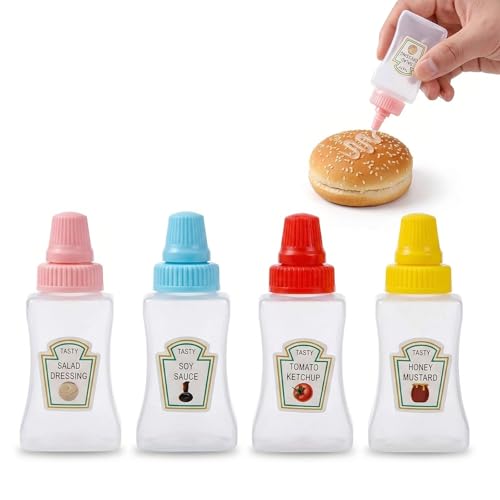 Set da 4 pezzi: Per miele, ketchup, salsa di soia e condimenti.