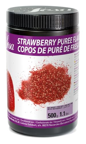 SOSA Fresa liofilizada en escamas con pepitas - Colorante y potenciador de sabor - Bote 500grs - Uso alimentario