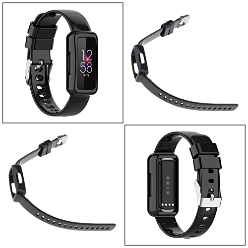 EMSea Watch Strap Compatible with Fitbit Luxe/Inspire HR/Inspire 2/Ace 2/Ace 3 Smartwatch Tracker Replacement Watch Band TPU Wristband Black - Image 3