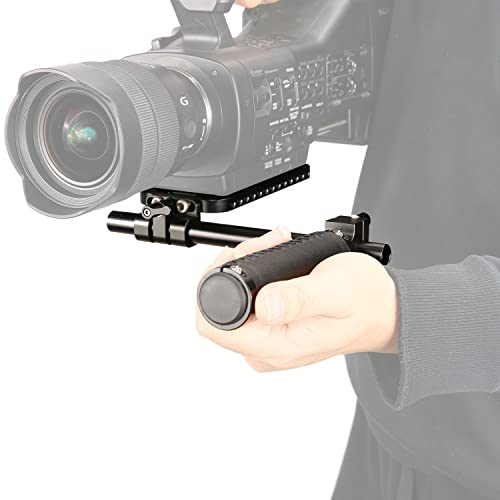 NICEYRIG Camera Handheld Floor Holder Rig for DSLR Cameras and Camcorders,with 20cm Rod,Hand and Plate,Compatible with Sony FS7/FS5/FX6/FX9/FDR-AX1E,Panasonic AG-UX180MC/AG-UX90MC/ AG-CX98MC-543 - Image 2