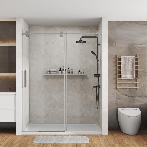 TOTOcean 56-60 in. W x 76 in. H Semi-Frameless Bypass Sliding...