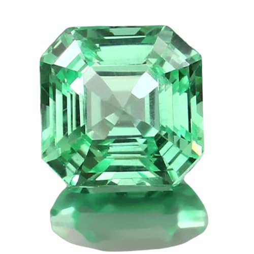 Saphir naturel vert de Ceylan d'exception, taille Asscher pour haute joaillerie