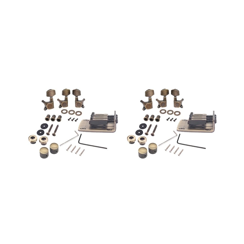Lot de 2 chevalet de guitare avec clé pour guitare Accs Luthier - Couleur bronze