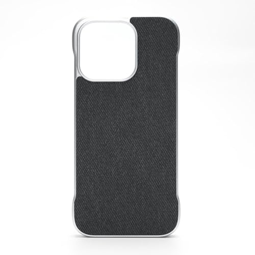 Coque iPhone 16 Pro Max rigide givrée noir au style rétro chic
