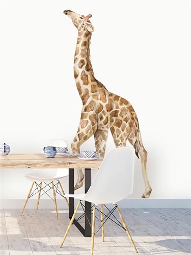 Vinilo decorativo grande jirafa con manchas, removible miniatura 7