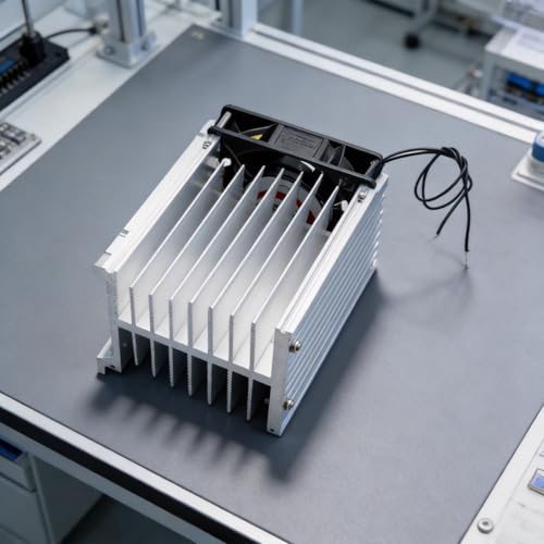 Conjunto de disipador térmico y ventilador YS-S1 para relés de estado sólido de 220 V CA diseñado para integración en sistemas de control (A)