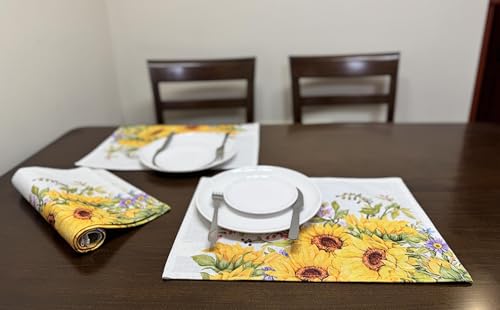 55% Off Sunflower Placemats Set of 4 - Washable & Heat Resistant - Image 4