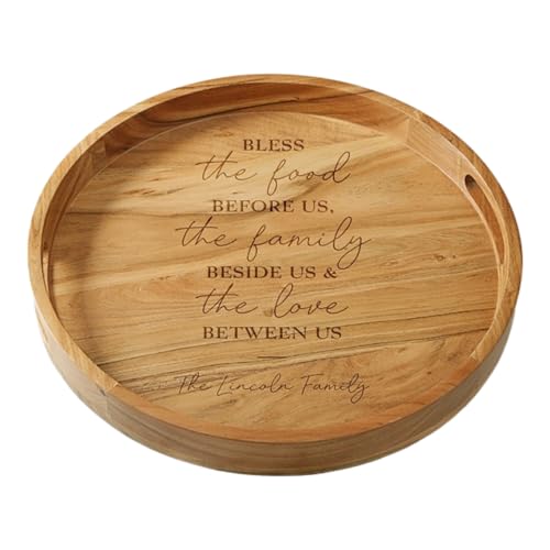 Personalization Universe Bless The Food Before Us Personalized Acacia Wood