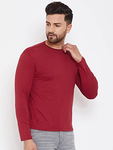 Image of London Crew Round Neck Full Sleeve Regular Fit Casual Cotton Plain Solid Tshirt for Men Full-Solid-23