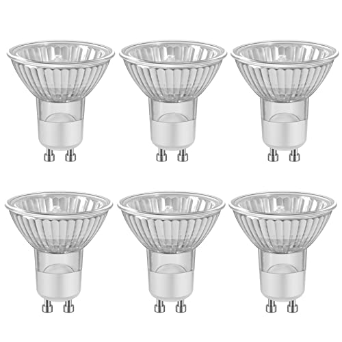 Cmyben Gu10 Halogen Light Bulbs, Gu10 120V 50W, 450Lm Dimmable, 2700K Warm White,36° Beam Angle, Mr16 Gu10 Halogen Bulb For Recessed Track Lighting, Gu10 Base, Pack Of 6 #TOP8