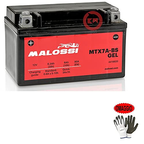 COMPATIBLE AVEC YAMAHA XC Cygnus/XC Cygnus R 125 de 1995 à 2003 BATTERIE PRÊT À UTILISATION EN GEL MALOSSI MTX7A-BS ACTIVE CHARGE EN FABBRIQUE SANS MANUTON