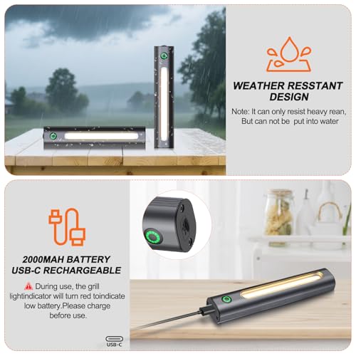 Lampe LED pour barbecue extérieur en forme de L éclairage de grill - 5