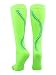 Stitch Over the Calf Socks (Neon Green/Electric Blue, Medium)