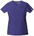 Cherokee Women's Workwear Scrubs Core Stretch Jr. Fit V-Neck Top, Grape, Medium