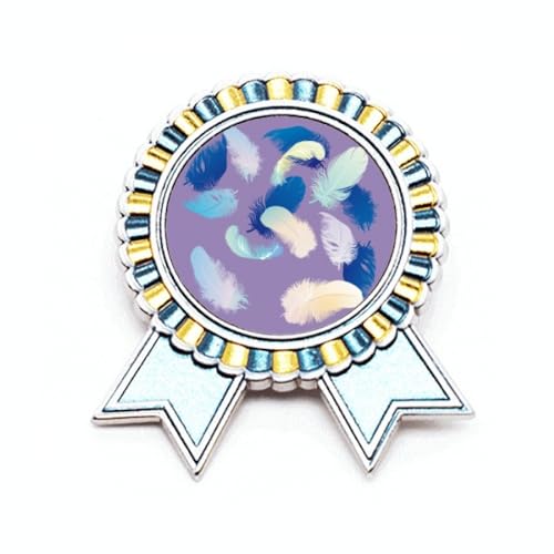 Broche Art Déco Dream Feather en métal doré de qualité