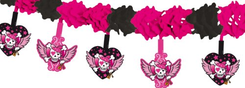 Preisvergleich Produktbild amscan Girlande Pirat pink und schwarz