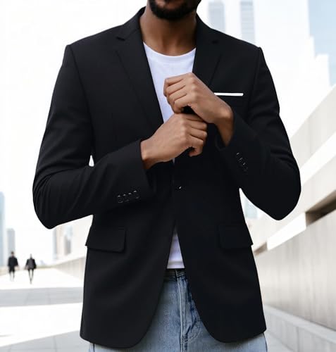 Beninos Mens Blazer Jacket Slim Fit Casual One Button Sport Coats3