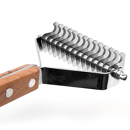 AIDIYA Coat King der Trimmstriegel Professional Pet Dematting Kamm Fellpflege Abisolierwerkzeug für Hunde und Katzen (8.8cm)