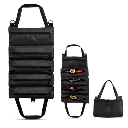 Organizador Herramientas Compacto, Bolsa Herramientas Moto Portátil, Bolsa de Herramientas Oxford, Cinturón de Herramientas y Bolso de Herramientas para Profesionales
