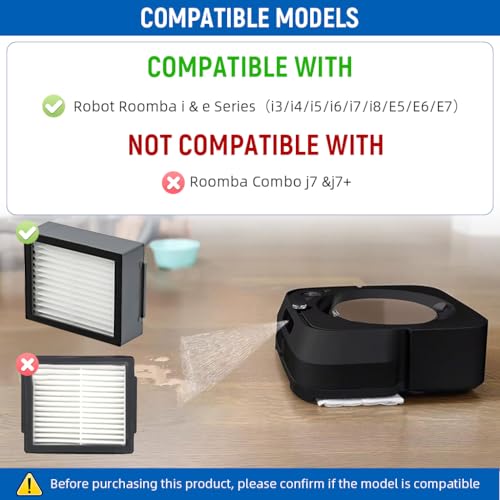 Image of HASTHIP Compatible with iRobot Roomba Replacement Filters for iRobot Roomba i & e Series, Universal Replacement Filters for i3 /i4 /i5 /i6 /i7 /i8 /E5 /E6 /E7, Pack of 4