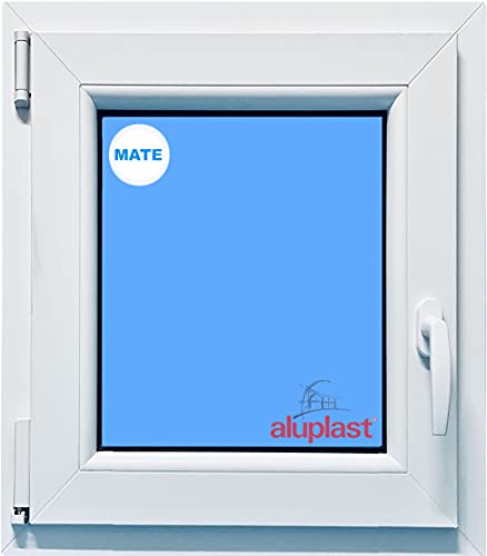 (V62M) Ventana PVC 600x800 Blanca Oscilobatiente Izquierda Vidrio Mate