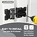 DURIGID Self Closing Gate Hinges, Gate Hinge Heavy Duty, Shed Door Hinges for Vinyl/Wood Fence/Steal Gate, Self-Tapping Screws and Adjustment Tool, Black Finish, 2 Pack