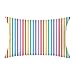 AMDXD Housse de Coussin 30x50, 4 Housse de Coussin Rayures Colorées Verticales Modèle Sofa Taie Oreiller (Polyester, 4Pcs)