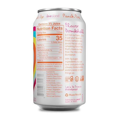 Image of Poppi Prebiotic Soda, Punch Pop, 12 Oz, 12 Pack