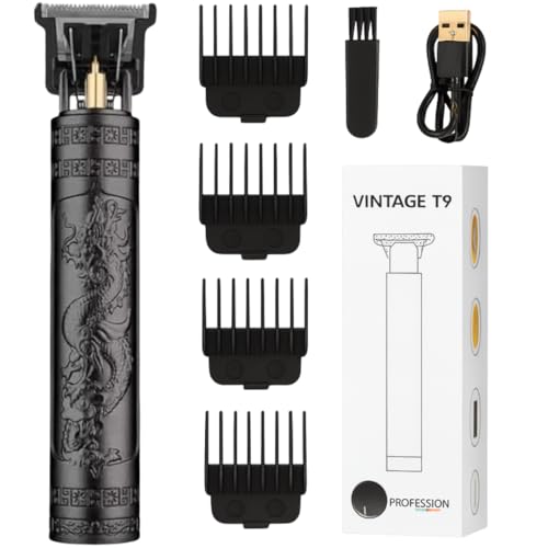 T9 Trimmer for Men with Hair Clippers & Shaver | Rechargeable Beard Trimmer with 4 Limit Combs | Precision Styling Kit for Barbers Haircut | USB Type-C Charging Professional Shaver Gift