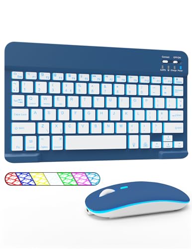 Teclado inalámbrico retroiluminado universal Bluetooth y mouse para tablet LAMA 1
