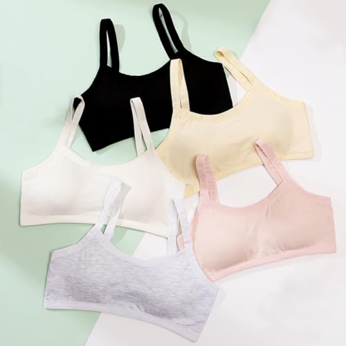 Teen Girls Seamless Training Bra Cotton Cami Wireless Bras Elastic4