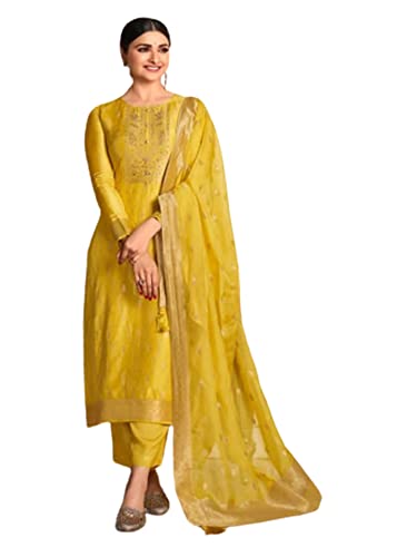 Salwar Kameez indien en soie jaune pour un mariage élégant sans sacrifier le confort