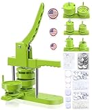 Happizza Button Maker Machine Multiple Sizes, Pin Maker Machine 1+1.25+2.25 inch, Interchangeable Button-Models Badge Button Press Machine with 300 Sets 25+32+58mm Button Maker Supplies&Circle Cutter