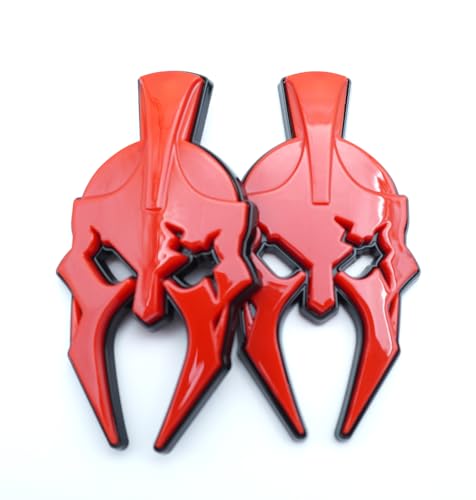 Image of 2Pcs Right Left Side Custom Gladiator Emblems 3D Badges Replacement for JL Jeep Gladiator (Black Red)