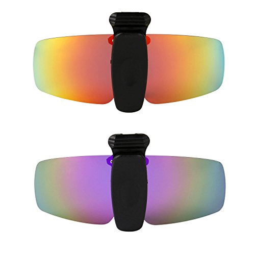 Clip solaire polarisé rouge pour visière et casquette protection UV400