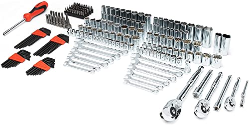 Crescent 229 Piece 1/4", 3/8" & 1/2" Drive Mechanics Hand Tool Set with 3 Drawer Storage Case - CTK229C
