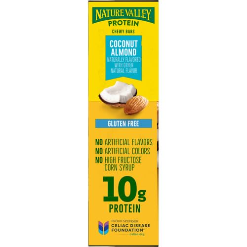 Image of Nature Valley Protein Chewy Snack Bars, Coconut Almond, 5 Bars, 7.1 oz